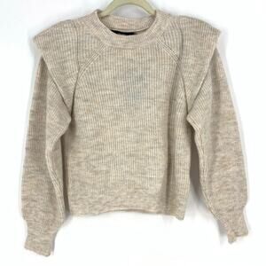 Vero Moda Paddy Birch Balloon Sleeve Sweater Women’s Size XS Knit Pullover Beige